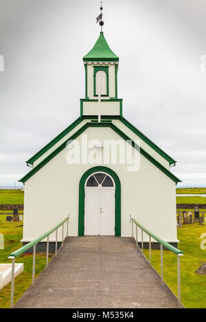 Alte Kirche von gardur Halbinsel Reykjanes Stockfoto