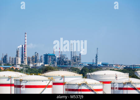 Petrochemischen Raffinerie Stockfoto