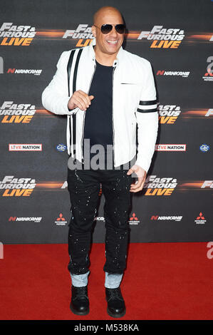 Red Carpet Anreise für die Weltpremiere von Fast & Furious Live mit: Vin Diesel, Wo: London, Vereinigtes Königreich, wenn: 19 Jan 2018 Credit: WENN Stockfoto