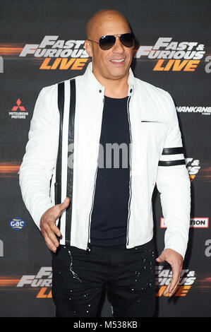 Red Carpet Anreise für die Weltpremiere von Fast & Furious Live mit: Vin Diesel, Wo: London, Vereinigtes Königreich, wenn: 19 Jan 2018 Credit: WENN Stockfoto