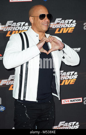 Red Carpet Anreise für die Weltpremiere von Fast & Furious Live mit: Vin Diesel, Wo: London, Vereinigtes Königreich, wenn: 19 Jan 2018 Credit: WENN Stockfoto