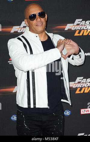 Red Carpet Anreise für die Weltpremiere von Fast & Furious Live mit: Vin Diesel, Wo: London, Vereinigtes Königreich, wenn: 19 Jan 2018 Credit: WENN Stockfoto