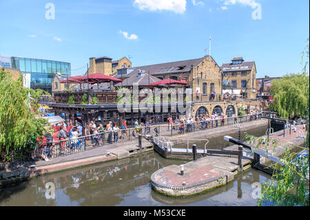 Landschaft von Camden Lock in London, Großbritannien Stockfoto