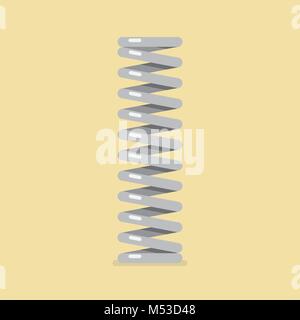 Elastische Metallfeder. Vector Illustration Stock Vektor