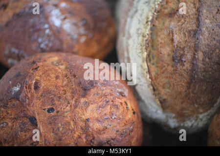 Brote köstliche hausgemachte gebackene gewürzt und Artisan Brot closeup Stockfoto