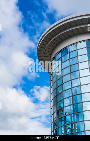 Das blaue Glas Brixham Hafenamt auf Neue Fische Quay, Brixham. Stockfoto