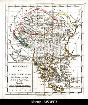 1830 Delamarche Atlas Karte Griechenland Türkei Bulgarien Mazedonien Rumänien Ungarn Siebenbürgen Balkan Europa Stockfoto