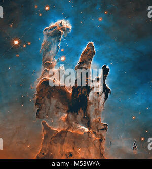 Säulen der Schöpfung. Elemente dieses Bild von der NASA eingerichtet. Stockfoto