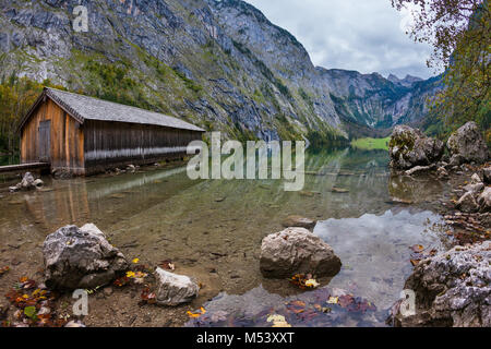 Am Obersee in den Bayerischen Alpen. Stockfoto