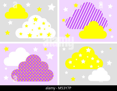 Cloud und Star-Vector Illustration Stockfoto