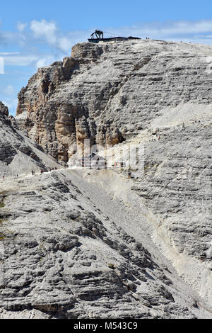 Dolomiten, Südtirol; Italien; Sella Gruppe; Sas de Pordoi; Stockfoto