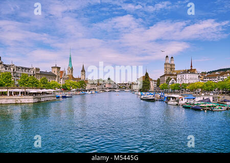 Panoramablick über Zürich Stockfoto