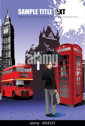 London Bilder Hintergrund. Vektor-illustration Stock Vektor