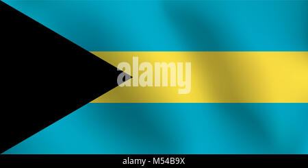 Flagge der Bahamas-Vector Illustration Stockfoto