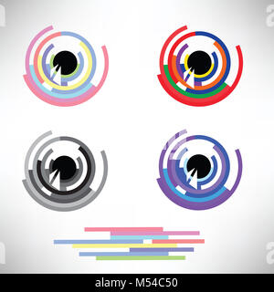 Auge Icons set Stockfoto
