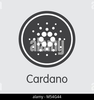 Cardano Crypto Währung - Vektor Münze Bild. Stock Vektor