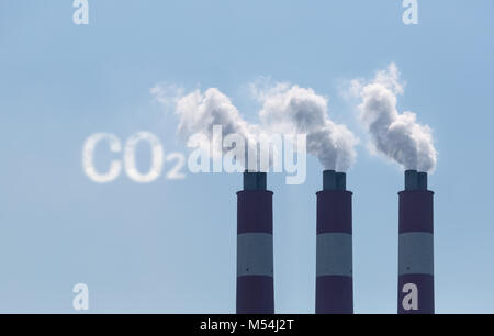 Co2-Emissionen Stockfoto