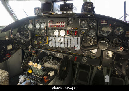 Contol Panel im Flugzeug Stockfoto