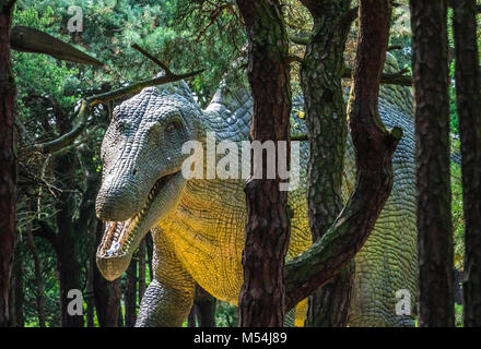 Riesige Dinosaurier in Lebensgröße Statue Stockfoto