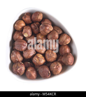 Huzelnuts auf Weiß Stockfoto