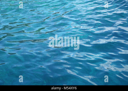 In der Nähe der tropischen Wasser im Meer oder Pool, schöne blau türkis Farbe mit Kopie Raum, Karibik. Stockfoto