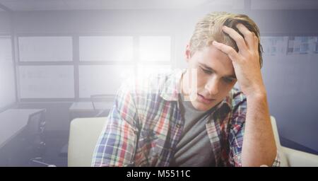 Geschäftsmann, arbeiten am laptop Stockfoto