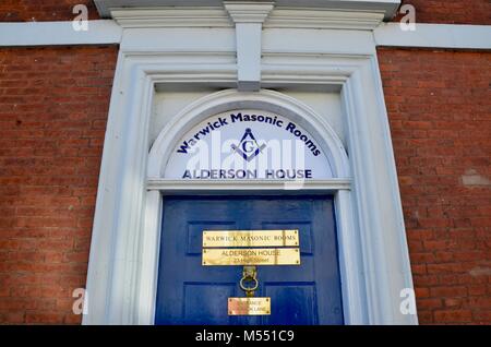 Warwick masonic Zimmer im Anderson House warwick England Großbritannien Stockfoto