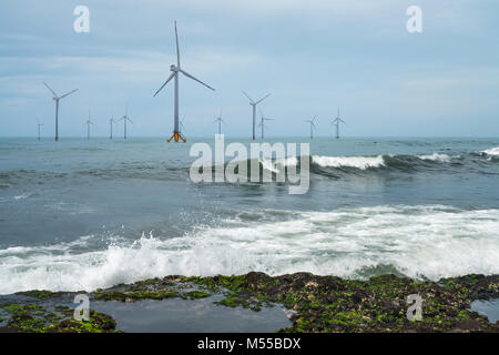 Offshore-Windpark Stockfoto