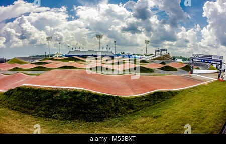 Pro Ebene bmx bike Konkurrenz Kurs Stockfoto