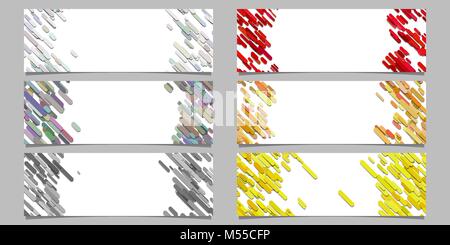Abgerundet abstrakten diagonalen Streifenmuster banner Template Design. Stock Vektor