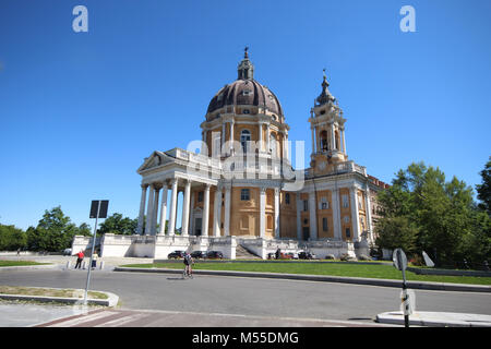Basilica di Superga, eine barocke Kirche auf Turin (Torino) Berge, Italien, Europa Stockfoto