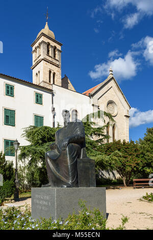 Denkmal Petar Krešimir & Kloster Kirche St. Frane, Sibenik, Kroatien Stockfoto