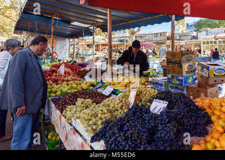 Obst & Gemüse am Grünen Markt, Split, Kroatien Stockfoto