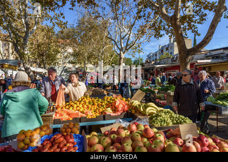 Obst & Gemüse am Grünen Markt, Split, Kroatien Stockfoto