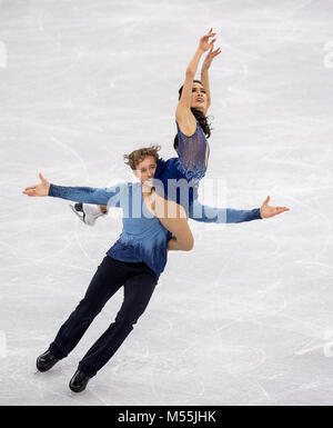 Pyeongchang, Südkorea. Madison KEIL/Evan BATES, USA, Aktion, Eiskunstlaufen, Eistanzen, Eistanz, Kuer der Paare, Eiskunstlauf, Eis tanzen frei Tanzen, Gangneung Ice Arena am 20.02.2018 Olympische Winterspiele 2018, vom 09.02. - 25.02.2018 in PyeongChang/Suedkorea. | Verwendung der weltweiten Kredit: dpa Picture alliance/Alamy leben Nachrichten Stockfoto