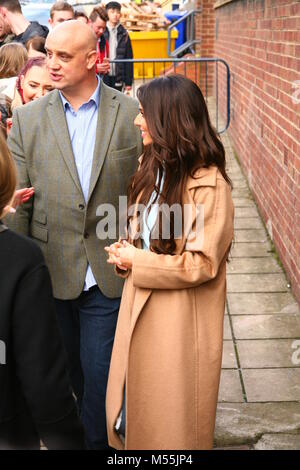 Newcastle upon Tyne, Großbritannien. 20.. Februar 2018. Pop Star Cheryl (Cheryl-Fernandez-Versini) Eröffnung des Prince's Trust und des Cheryl's Trust Centers. Newcastle upon Tyne, Großbritannien, Februar 20. 2018, Credit: DEW/Alamy Live News Stockfoto