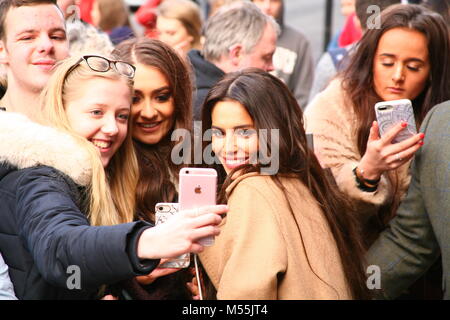 Newcastle upon Tyne, Großbritannien. 20.. Februar 2018. Pop Star Cheryl (Cheryl-Fernandez-Versini) Eröffnung des Prince's Trust und des Cheryl's Trust Centers. Newcastle upon Tyne, Großbritannien, Februar 20. 2018, Credit: DEW/Alamy Live News Stockfoto