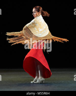 Sadlers Wells, London, UK. 20. Februar, 2018. Isabel Bayón Compania, führt Dju Dju Isabel Bayón Alicia Márquez Nieves Casablanca Credit: Thomas Bowles/Alamy leben Nachrichten Stockfoto