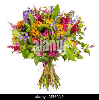 Bunte Blumen mit Dahlien und Zinnia. Stockfoto