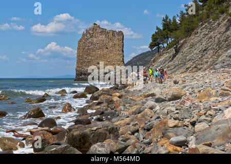 Gelendschik, die Region Krasnodar, Russland - Juli 17, 2015: Naturdenkmal Segel Stockfoto