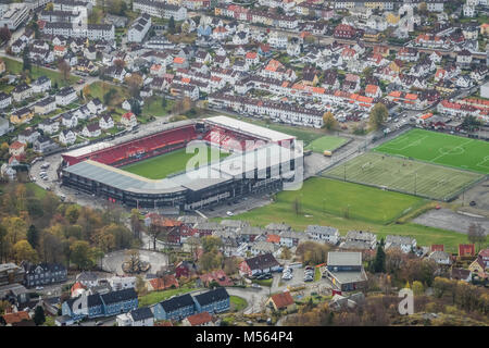 Brann Stadion in Bergen. Stockfoto