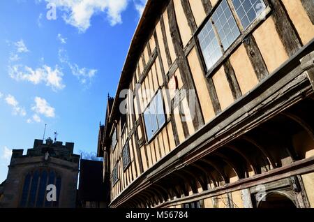 Lord Leycester Hospital Warwick, Großbritannien Stockfoto