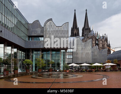 Köln, Museum Ludwig und Wallraf-Richartz-Museum, Busmann-Haberer. Bau, 1986-2001 Stockfoto