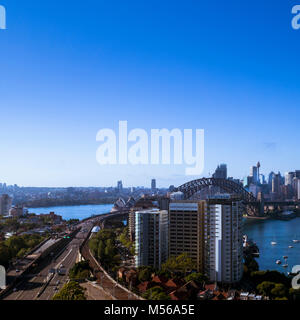 Blick auf den Hafen von Sydney North Sydney, New South Wales, Australien Stockfoto