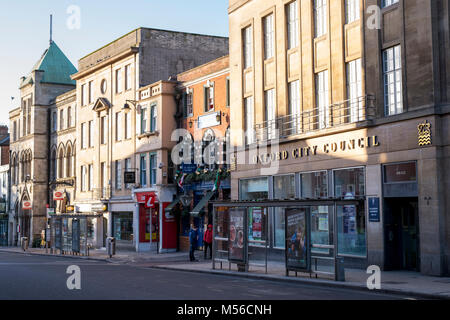 St Aldates Straße in Oxford in den frühen Morgen. Oxford, Oxfordshire, England Stockfoto