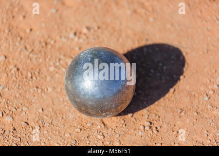 Boccia Ball auf dem Boden Stockfoto