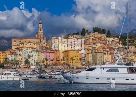 Stadt Menton in Frankreich Stockfoto