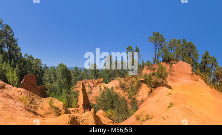 Ocker Canyon in der Nähe von Roussillon in der Provence Frankreich Stockfoto