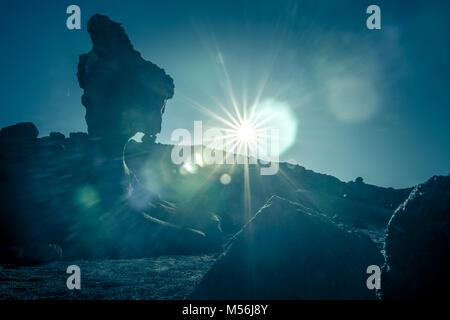 Seltsame vulkanischer Lava Bildung Felsen im Death Valley, Kalifornien Stockfoto