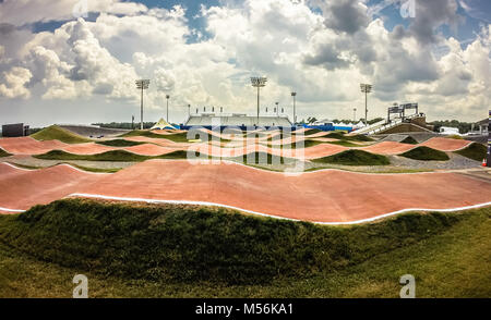 Pro Ebene bmx bike Konkurrenz Kurs Stockfoto